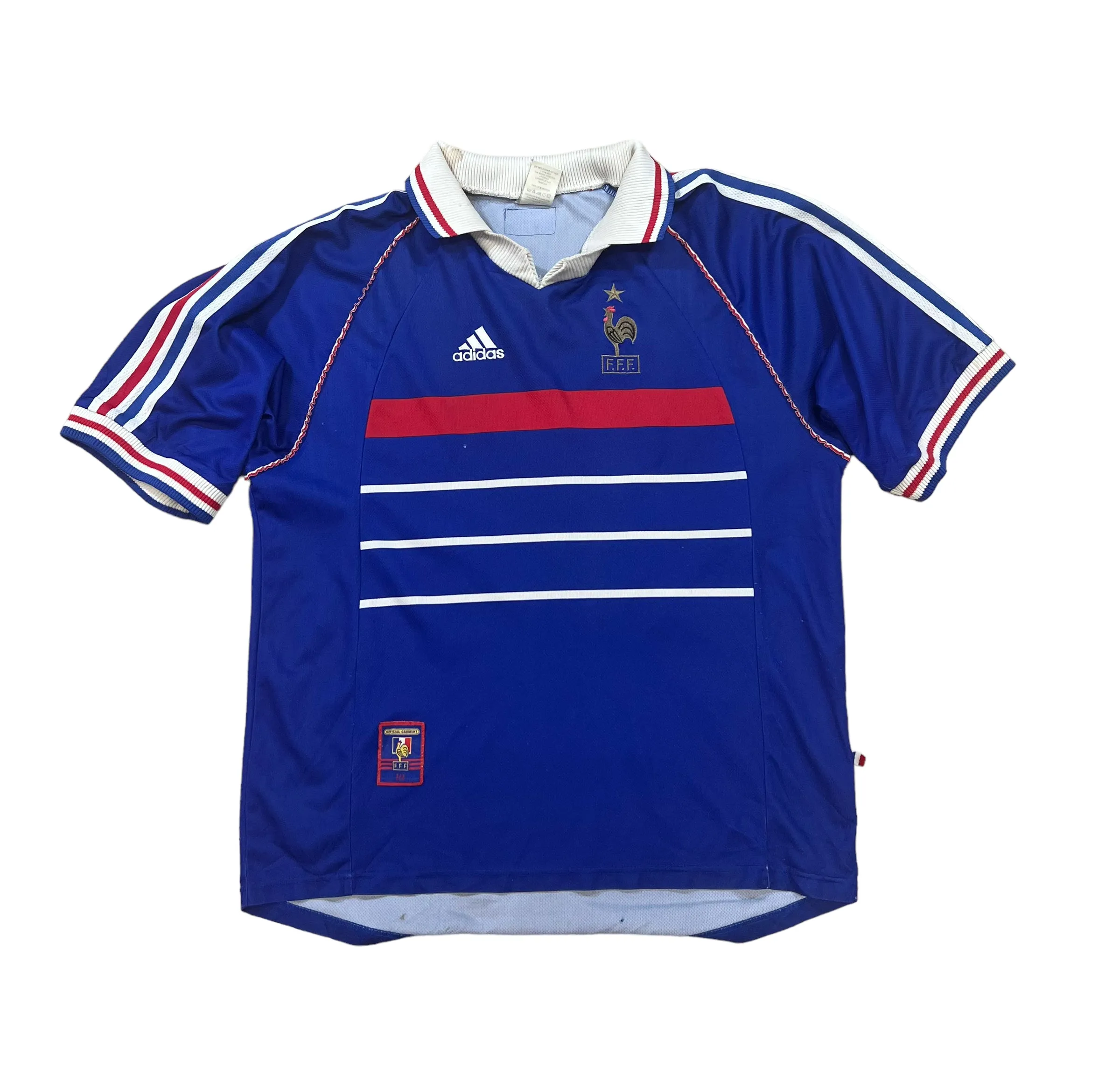 France 1998-2000 Zidane 10 Home Retro Football Shirt