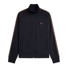 Fred Perry - Contrast Tape Track Jacket - Navy/ Nut Flake