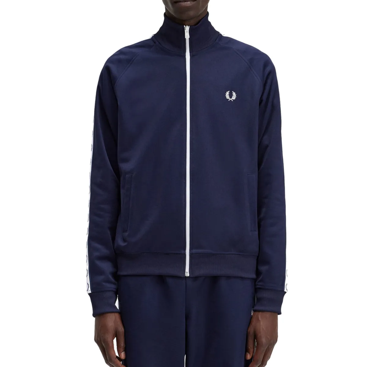 Fred Perry - Taped Track Jacket - Carbon Blue