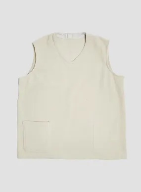 French Work Short Vest in Ivory