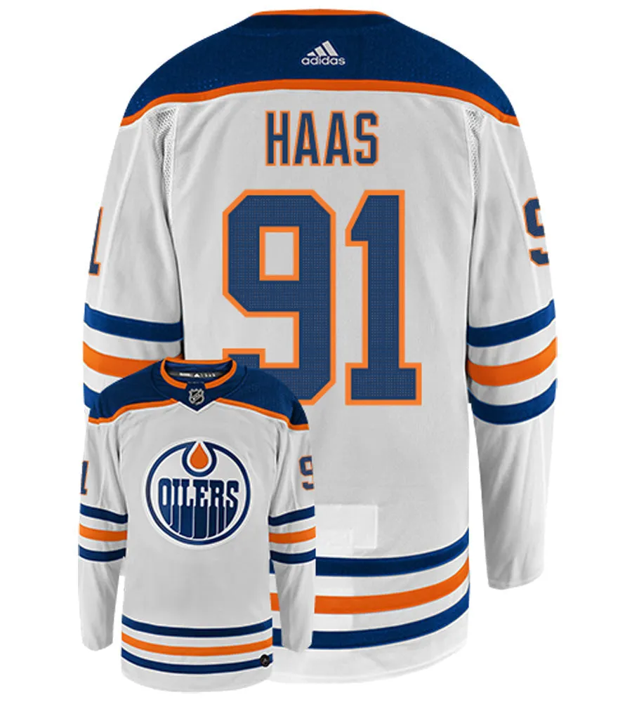 Gaetan Haas Edmonton Oilers Adidas Authentic Away NHL Hockey Jersey     