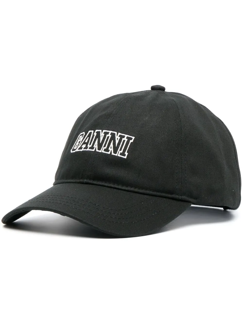 GANNI    Ganni Logo Organic Cotton Baseball Cap