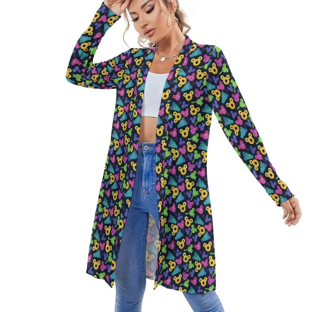 Glitter Park Snacks Women's Mid-Length Cardigan