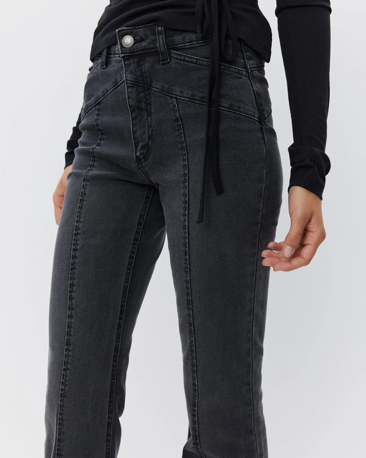 GOASW JEANS - Washed black