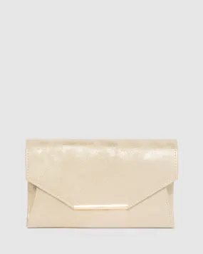 Gold Brianna Eve Clutch Bag