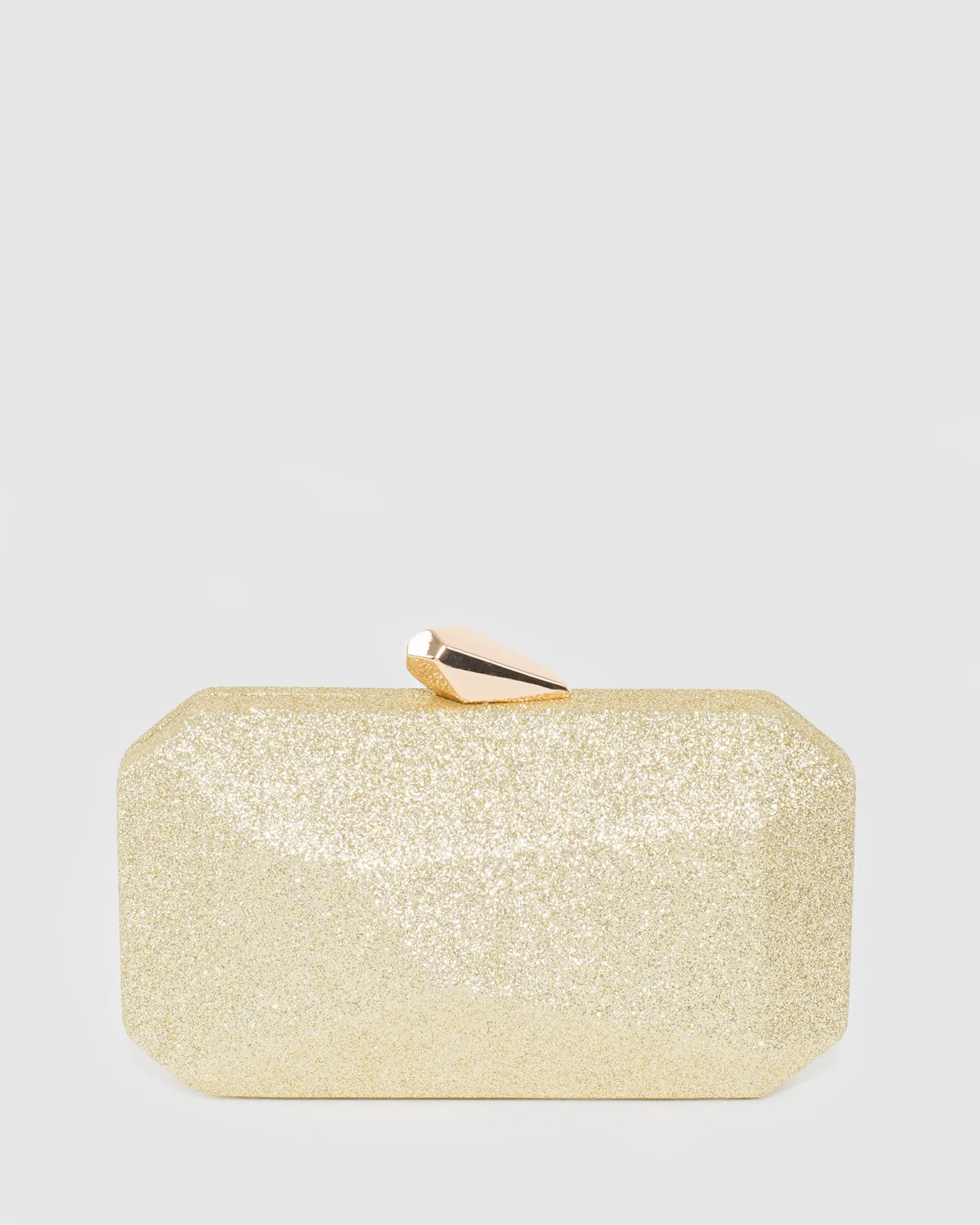 Gold Charlotte Geo Clutch Bag