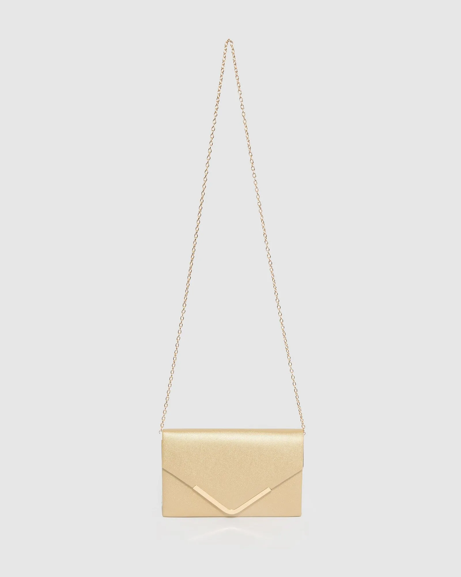 Gold Lila II Envelope Clutch Bag