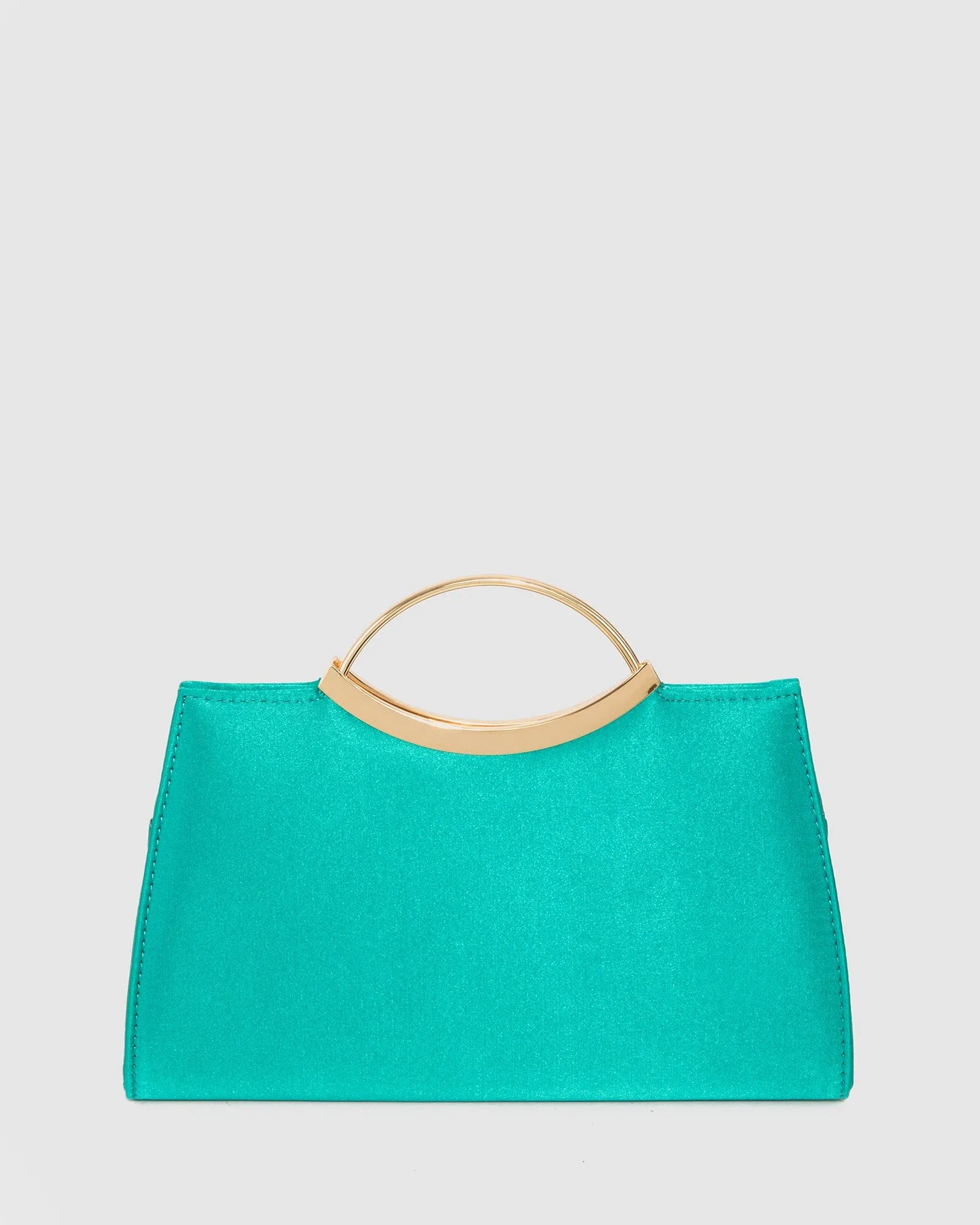 Green Jessie Handle Clutch Bag