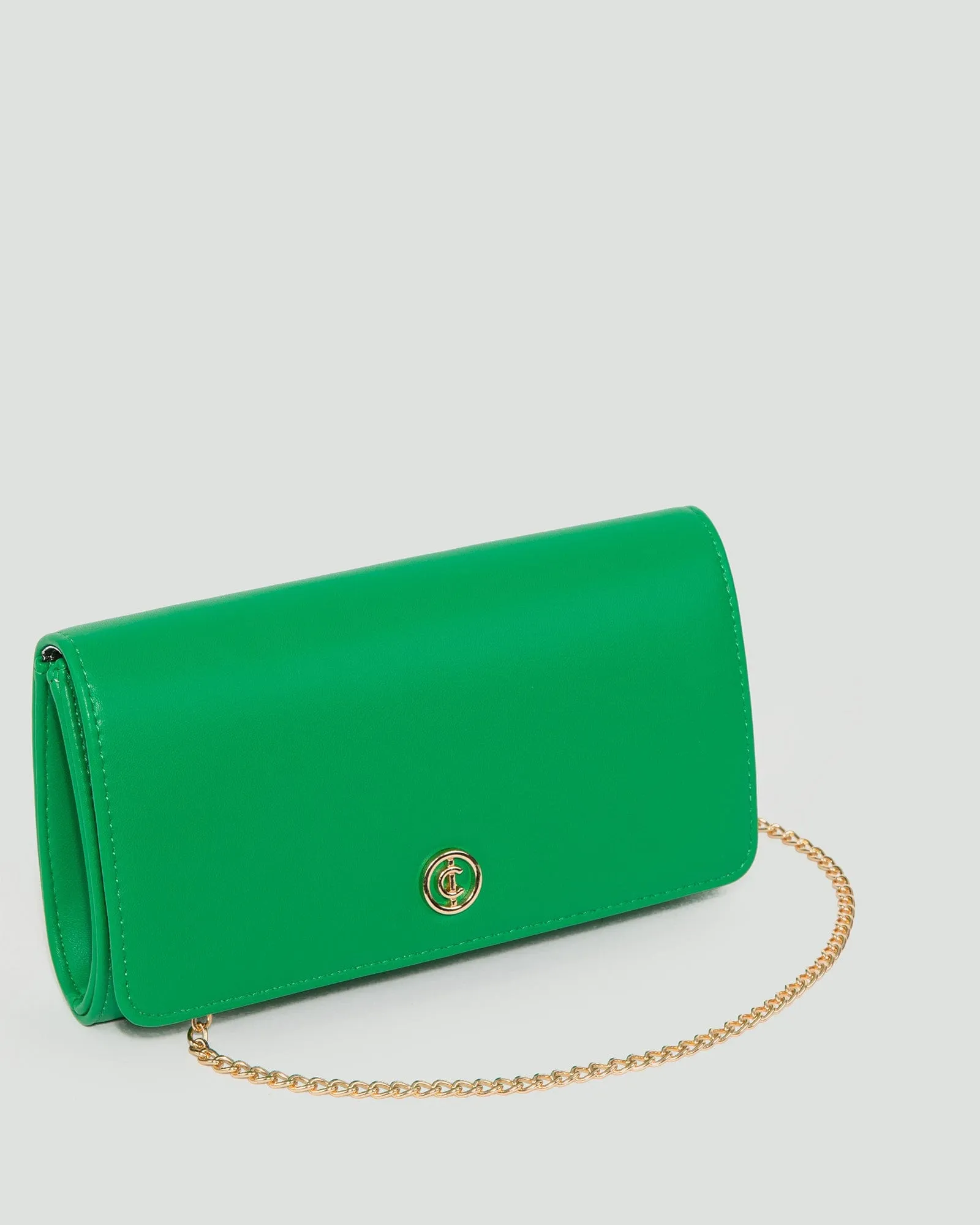 Green Meghan Flap Clutch Bag