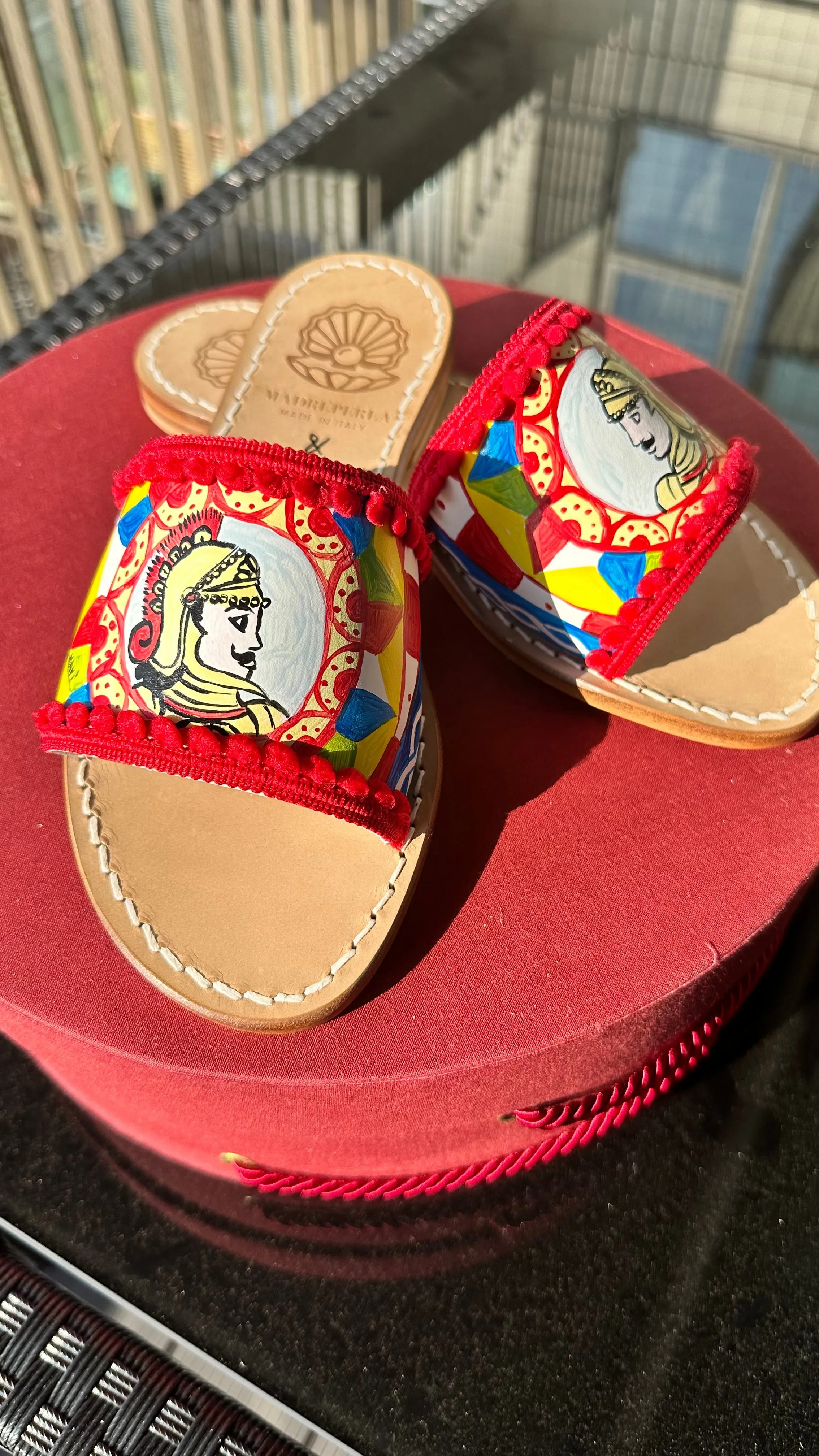 Hand-painted Capresi sandals Made in Italy