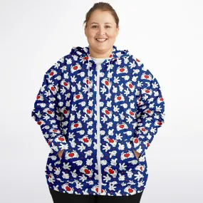 Happy Hands Plus-size Unisex Zip Hoodie