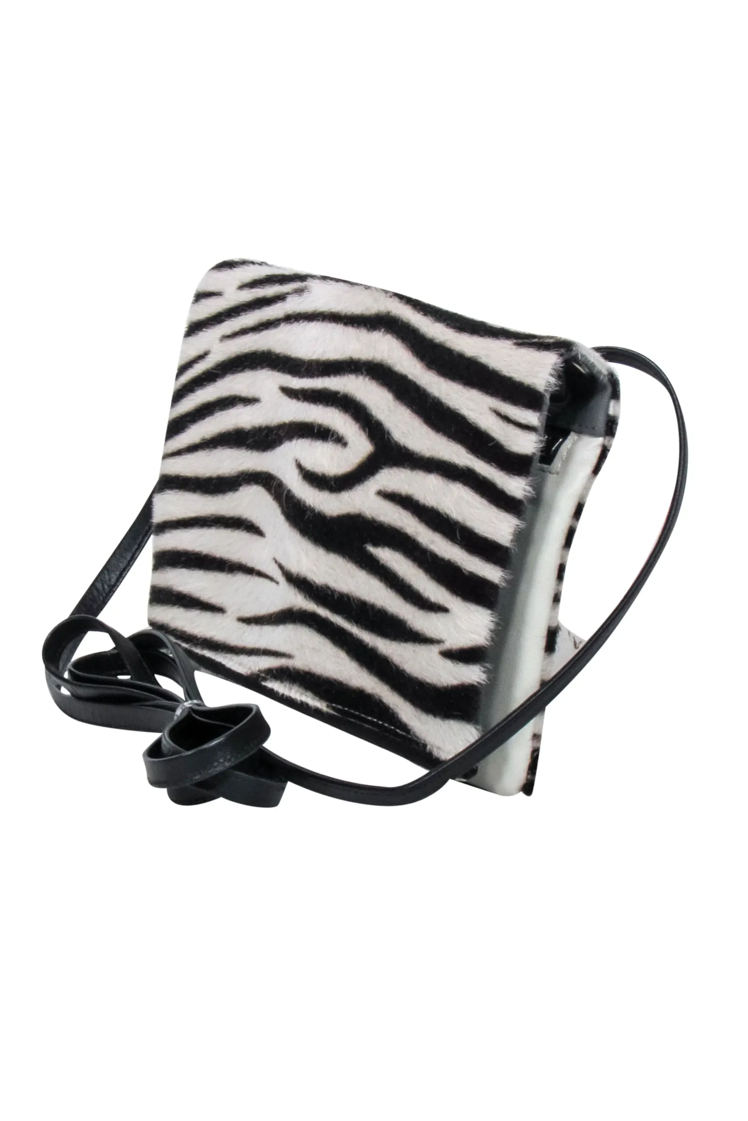 Hester van Eeghen - Ivory & Black Zeba Print Fold Over Crossbody Bag