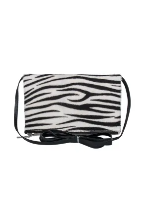 Hester van Eeghen - Ivory & Black Zeba Print Fold Over Crossbody Bag