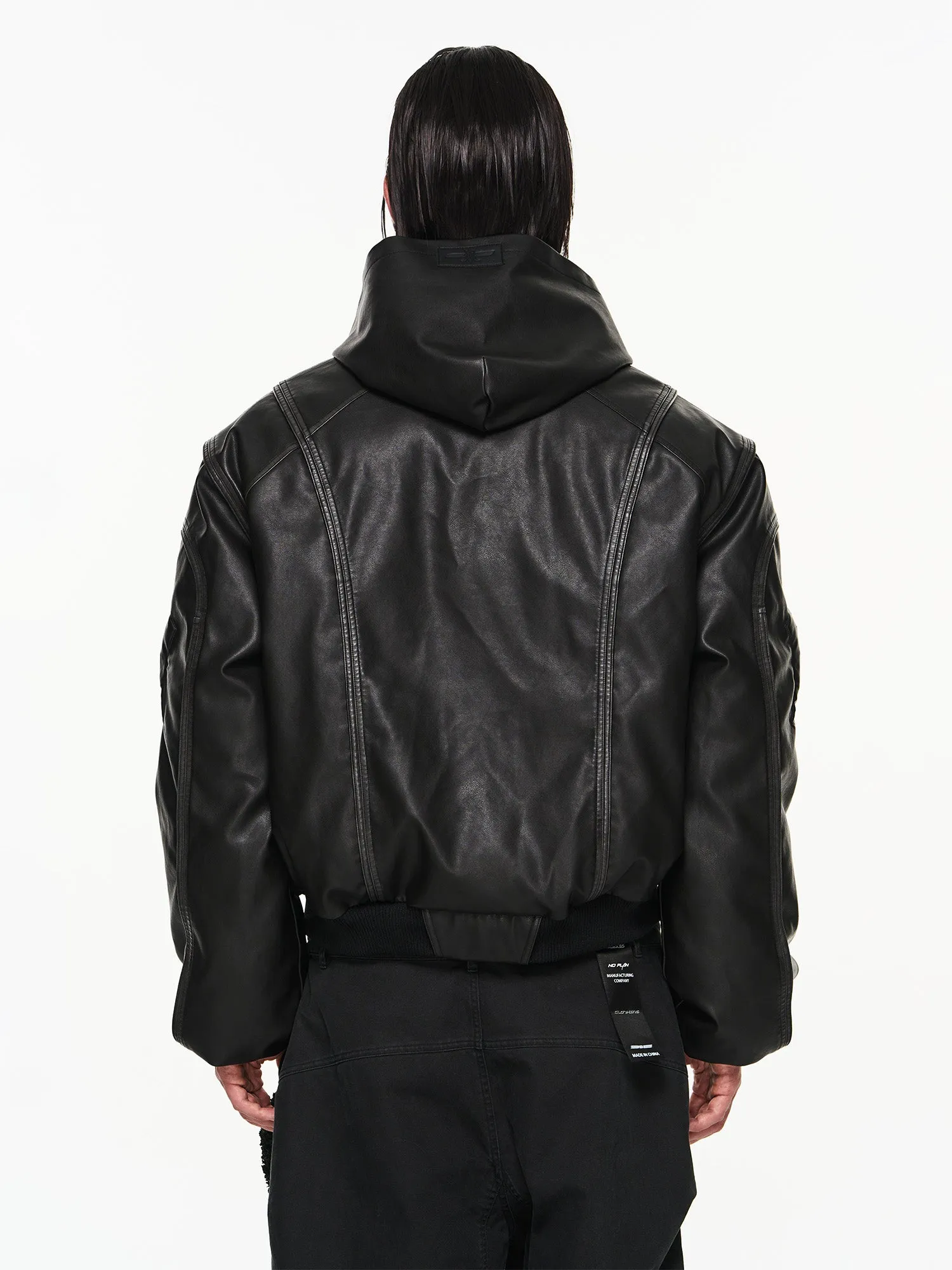 Hoodie Leather Cool Smooth Jacket