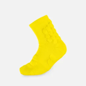 Hue Yellow Football Padded Short Kids Socks