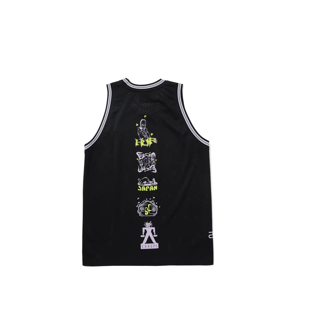 Huf Zine Mesh Basketball Jersey Black KN00499_BK