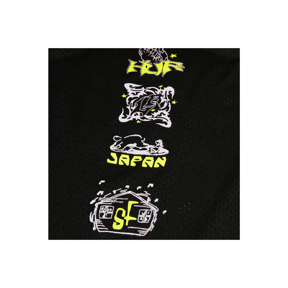 Huf Zine Mesh Basketball Jersey Black KN00499_BK