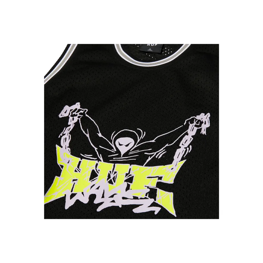 Huf Zine Mesh Basketball Jersey Black KN00499_BK