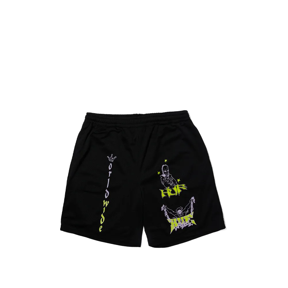 Huf Zine Mesh Basketball Short Black PT00320_BK