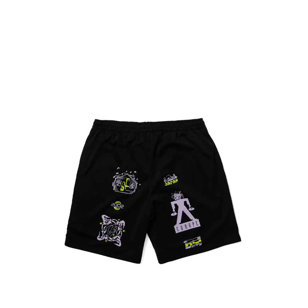 Huf Zine Mesh Basketball Short Black PT00320_BK