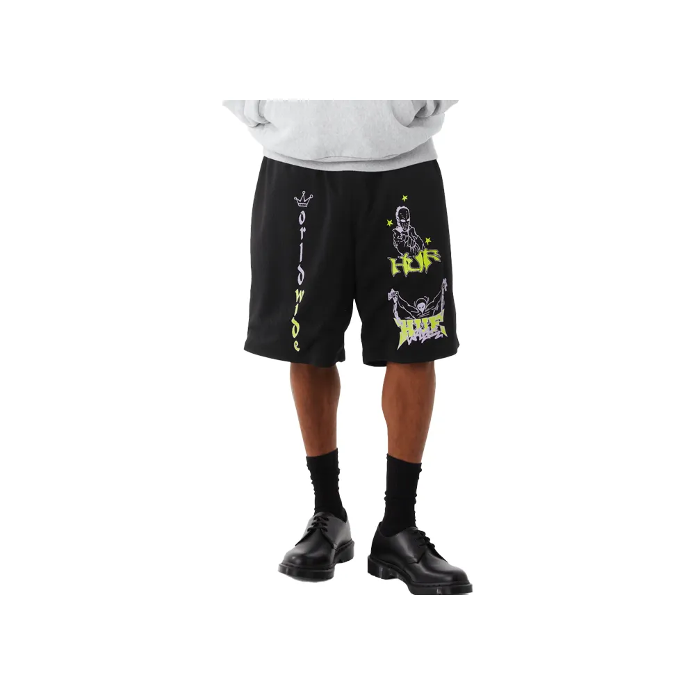 Huf Zine Mesh Basketball Short Black PT00320_BK