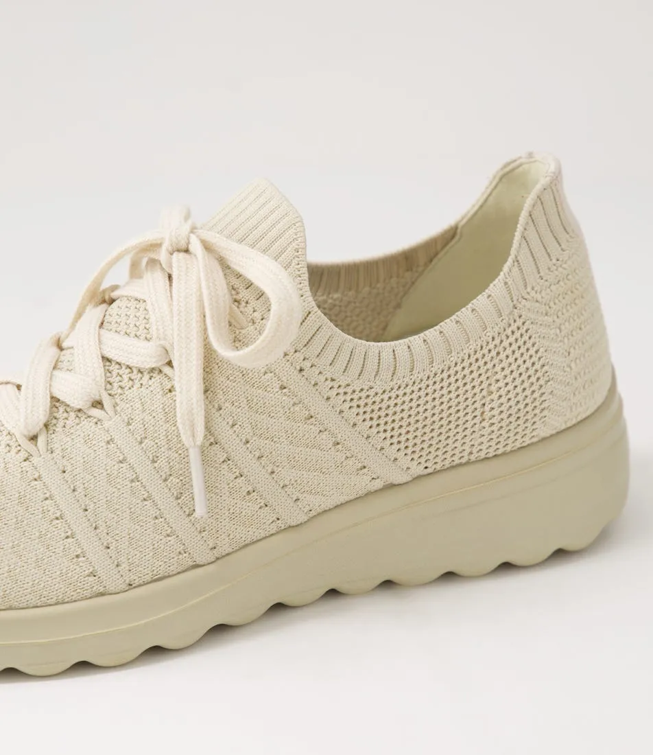 I LOVE BILLY Nyomies Beige Knit Sneakers