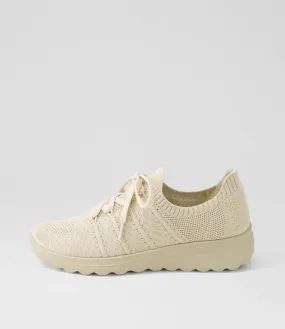 I LOVE BILLY Nyomies Beige Knit Sneakers