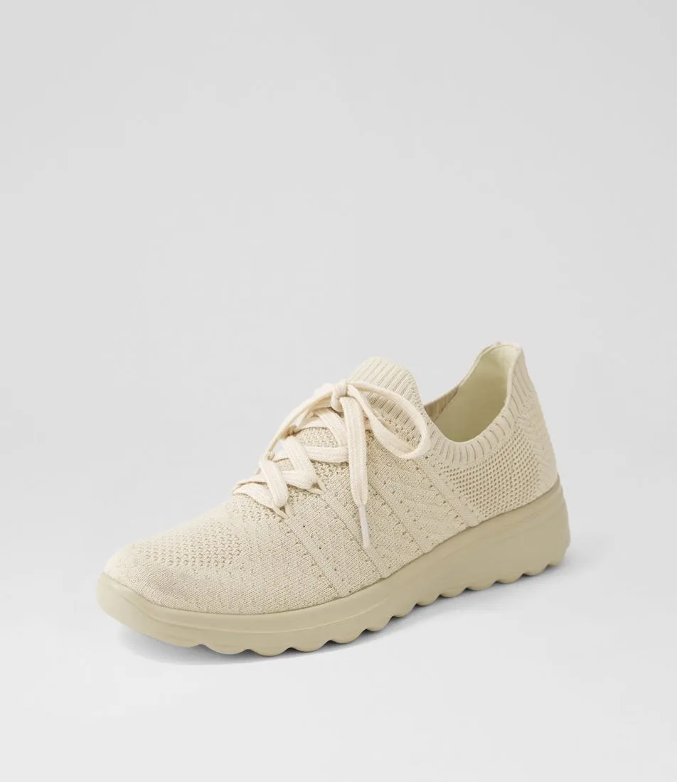 I LOVE BILLY Nyomies Beige Knit Sneakers