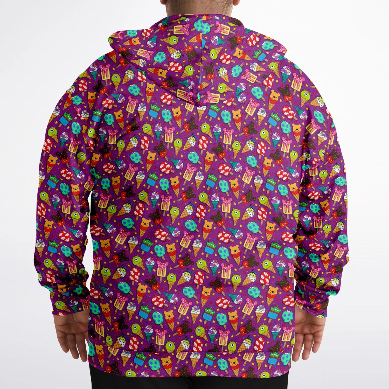 Ice Cream Plus-size Unisex Zip Hoodie