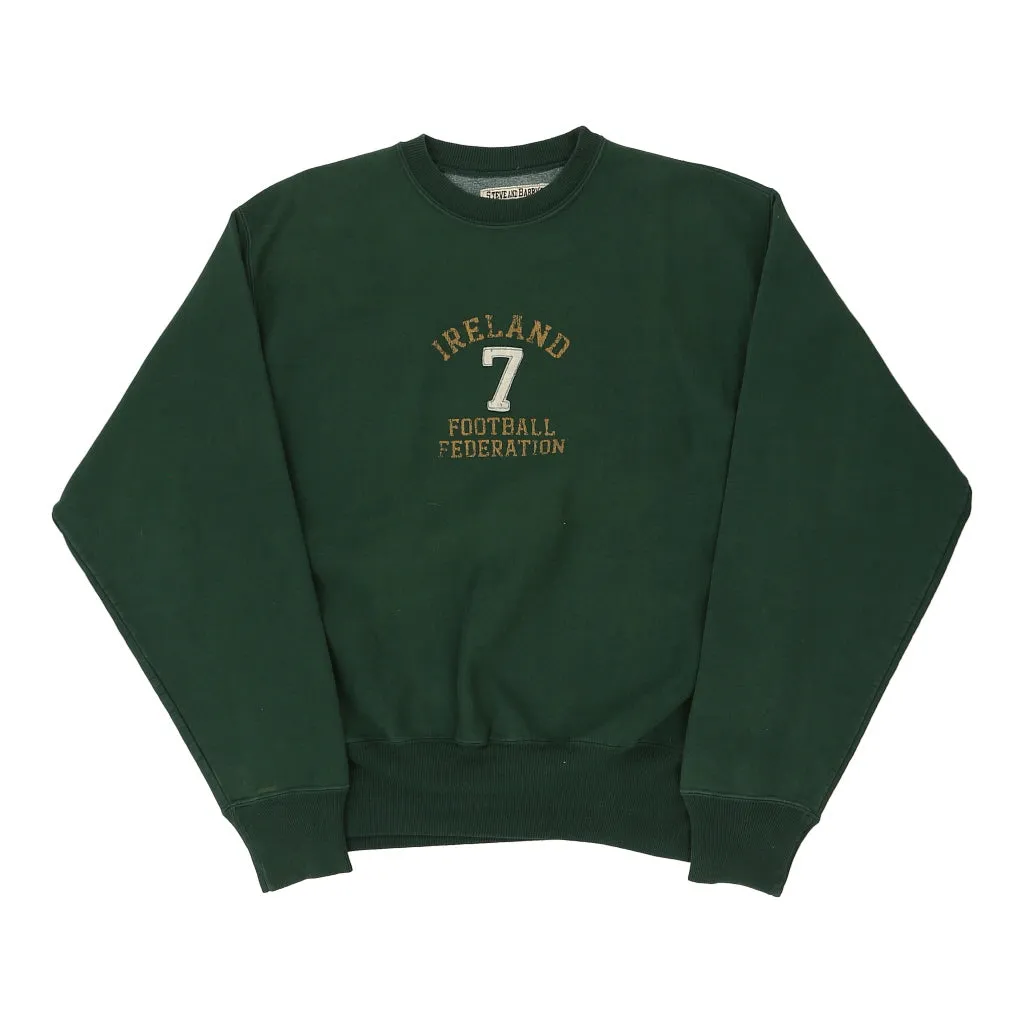 Ireland Football Federation Steve & Barry Football Sweatshirt - Medium Green Cotton Blend