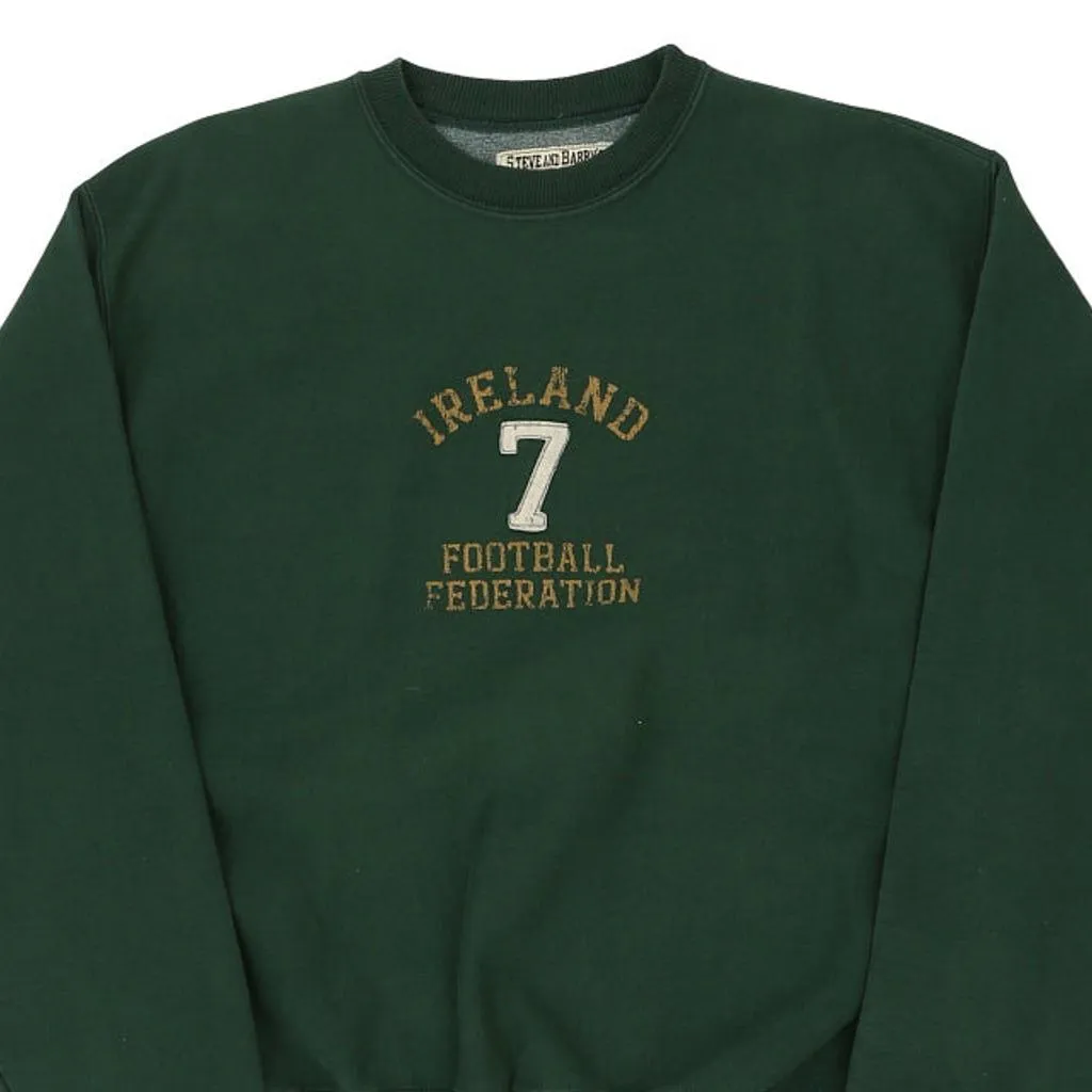 Ireland Football Federation Steve & Barry Football Sweatshirt - Medium Green Cotton Blend