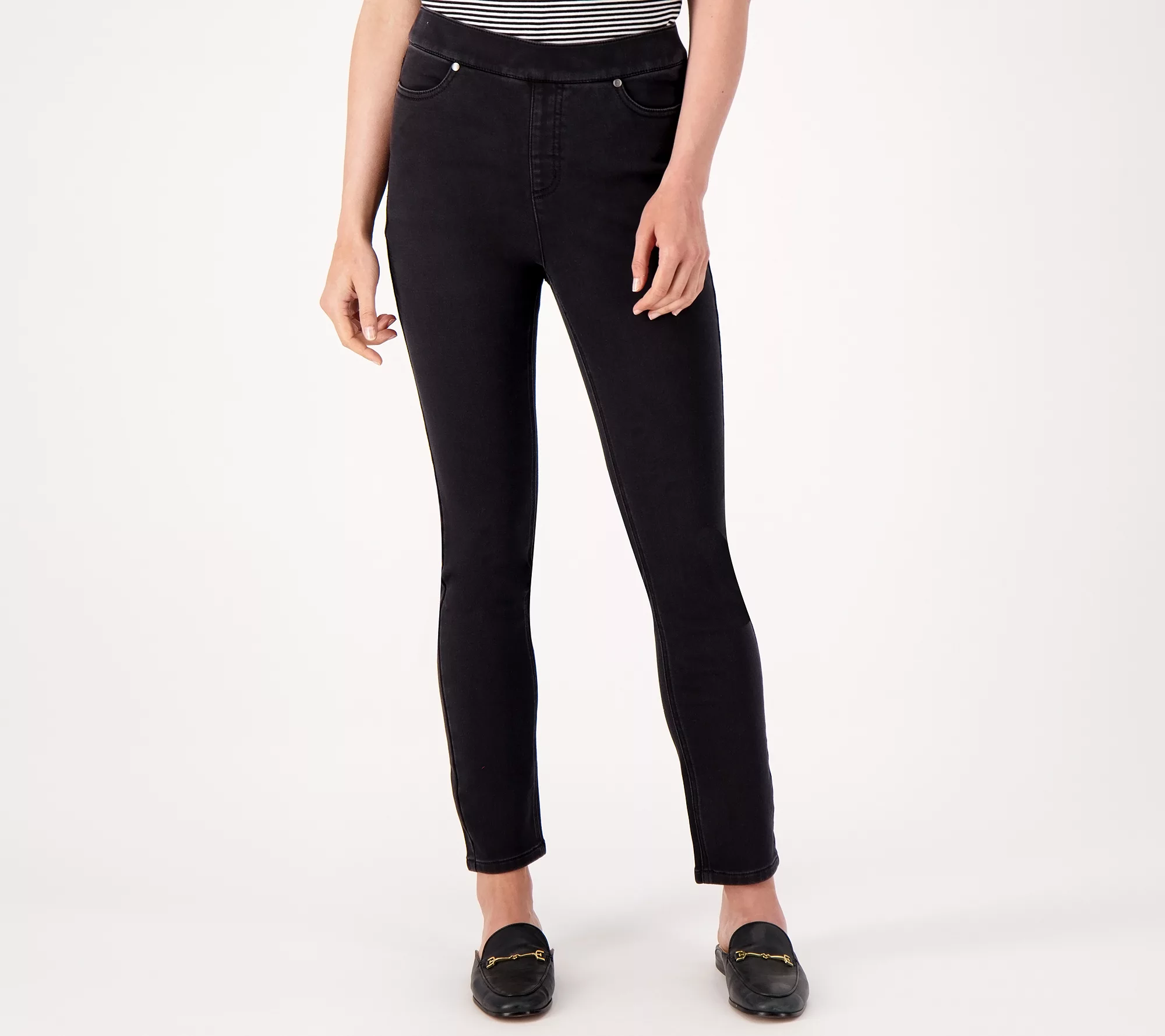 Isaac Mizrahi Live! Divine Denim Petite Pull-On Slim-Leg Jeans