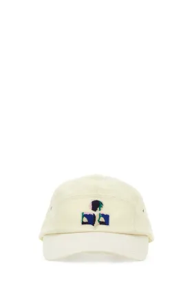 Isabel Marant Ivory Cotton Tedji Baseball Cap