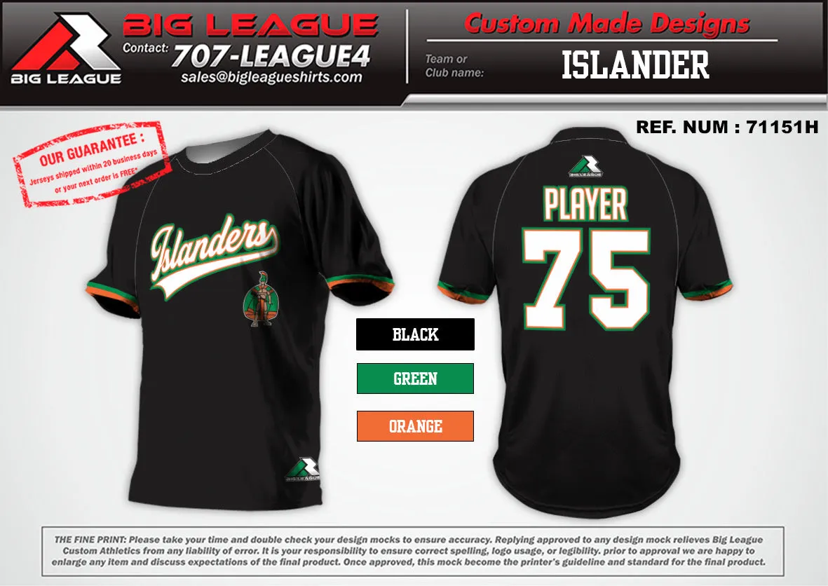 Islanders Black - Baseball