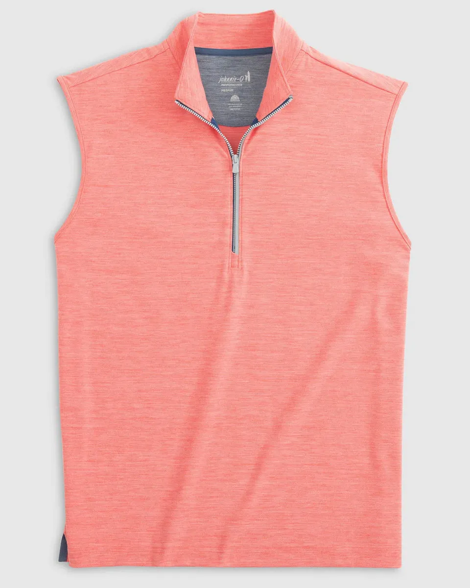 Johnnie-O Caleb Performance Quarter-Zip Vest in Sun Kissed