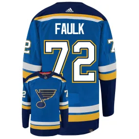 Justin Faulk St Louis Blues Adidas Primegreen Authentic NHL Hockey Jersey     