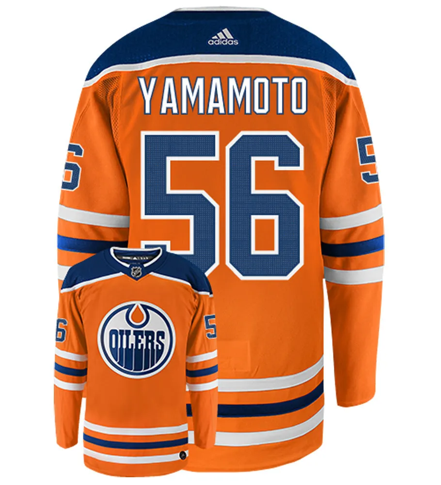 Kailer Yamamoto Edmonton Oilers Adidas Authentic Home NHL Hockey Jersey     