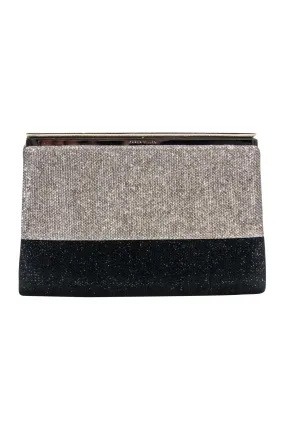 Karen Millen - Gold & Black Glitter Clutch