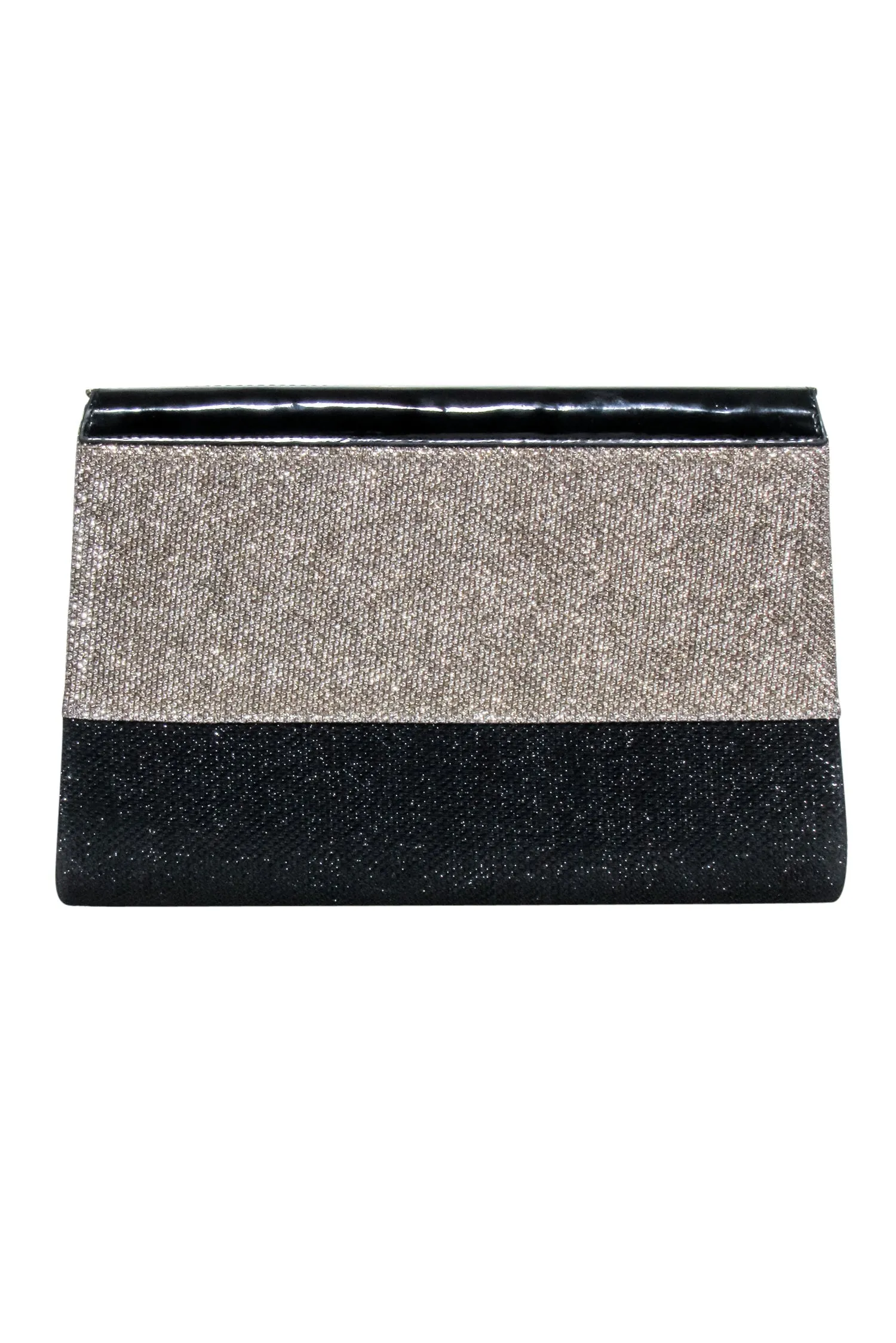 Karen Millen - Gold & Black Glitter Clutch