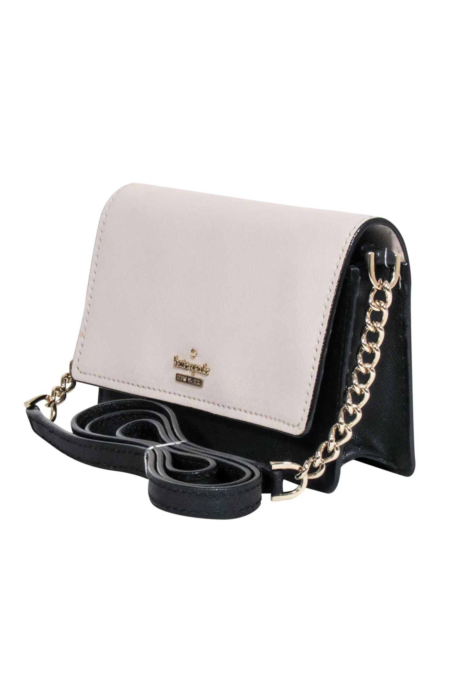 Kate Spade - Beige & Black Leather Mini Crossbody Bag