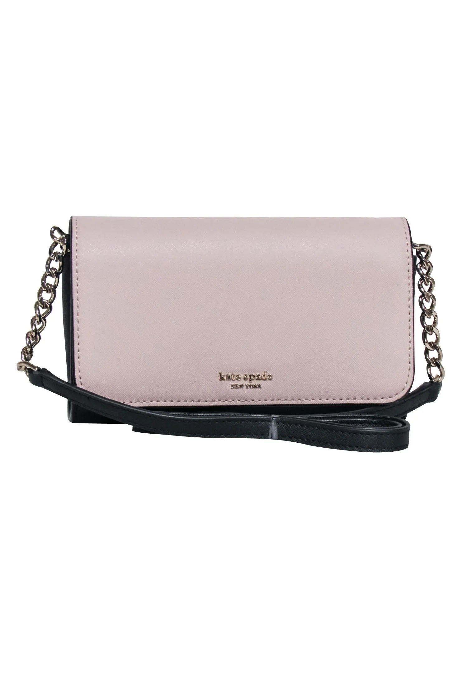 Kate Spade - Beige & Black Saffiano Leather Crossbody Bag