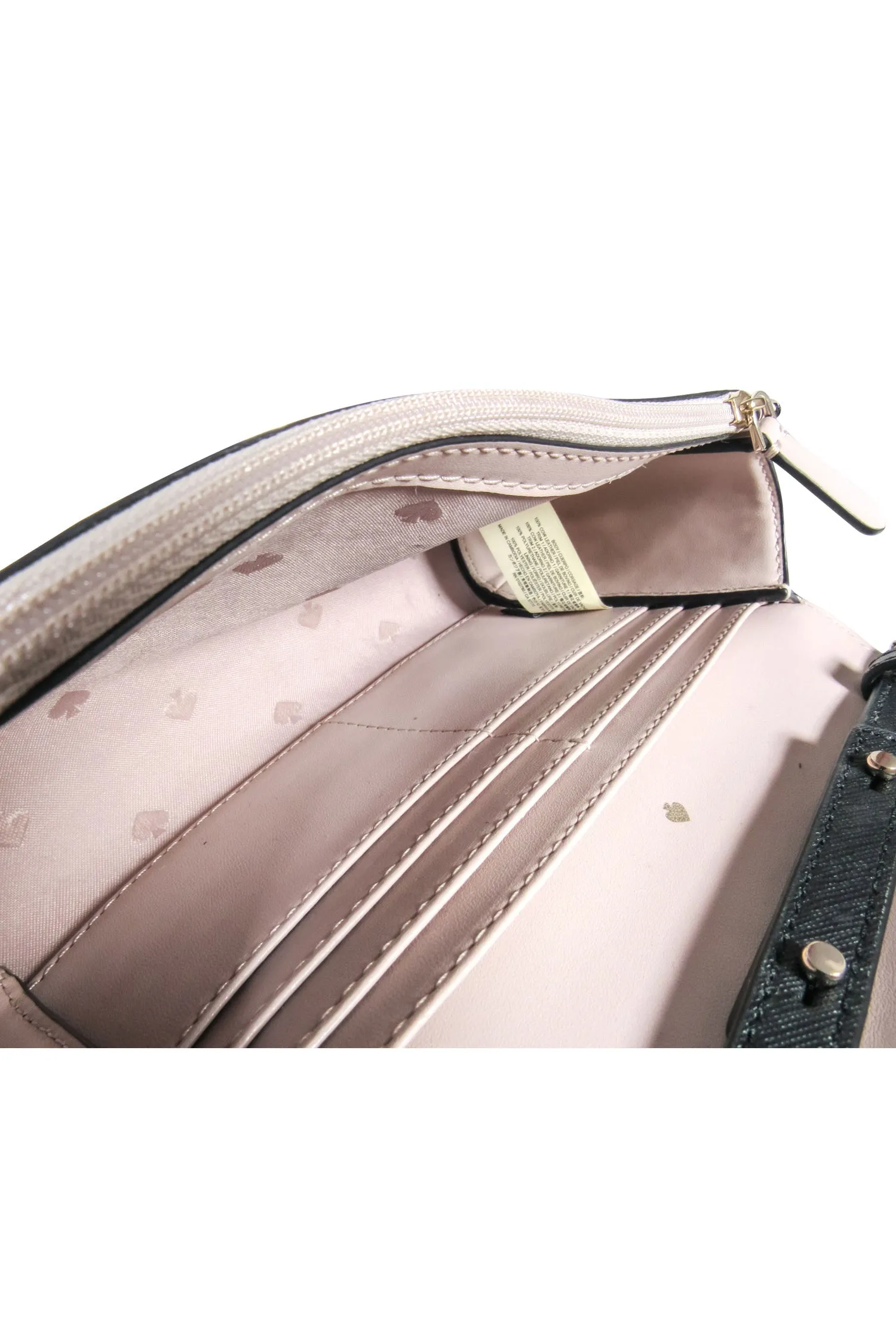 Kate Spade - Beige & Black Saffiano Leather Crossbody Bag