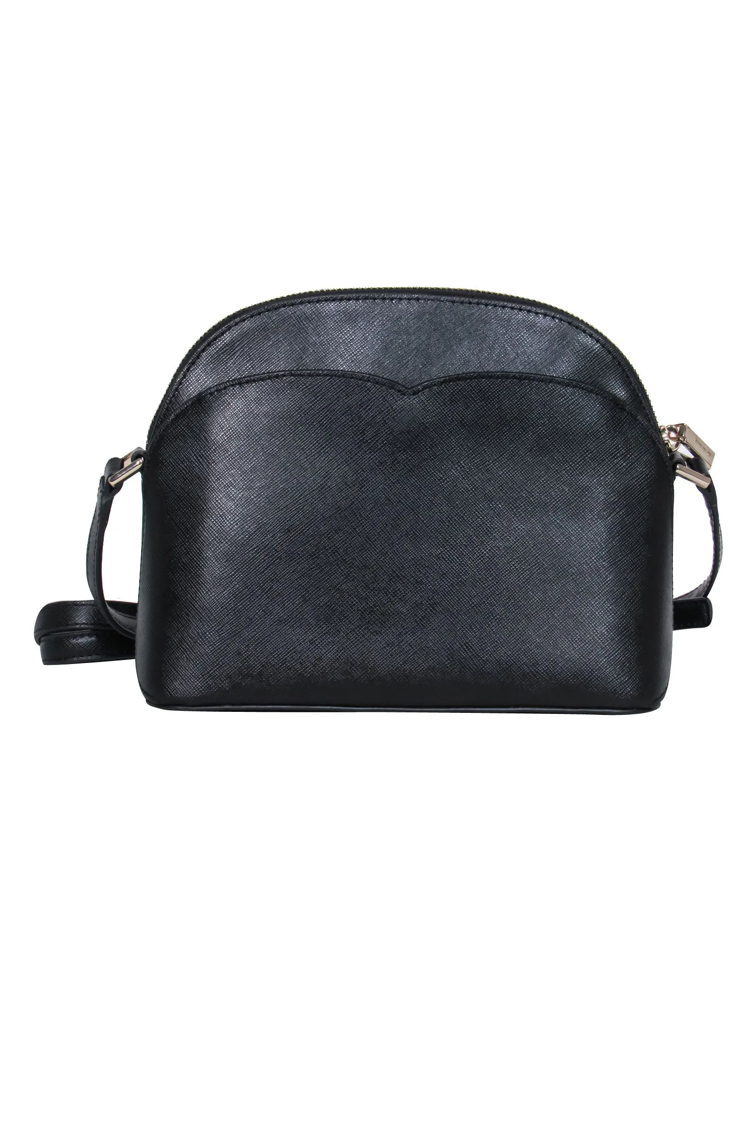 Kate Spade - Black Leather Double Pocket Saffiano Leather Crossbody Bag