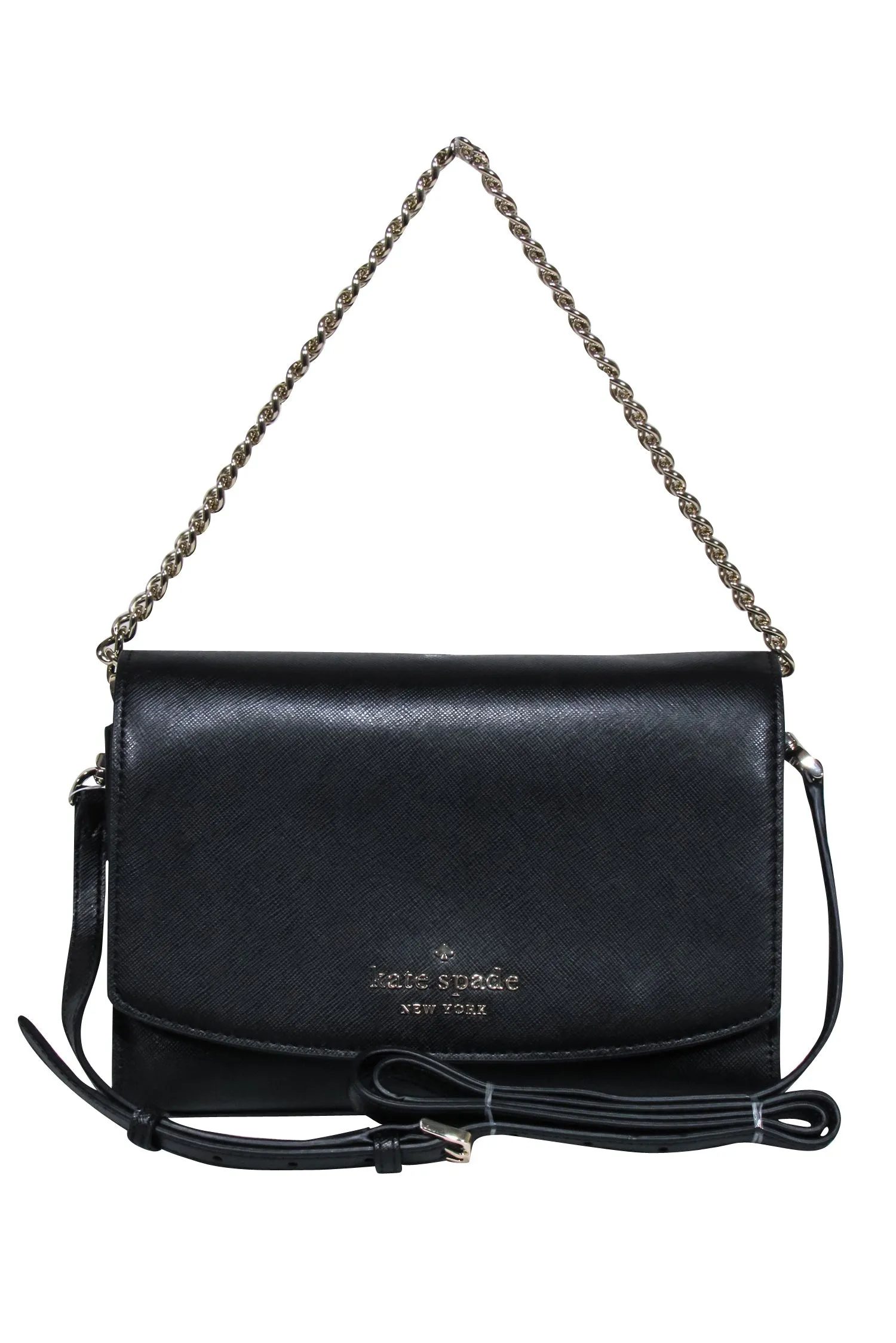 Kate Spade - Black Saffiano Leather Carson Convertible Crossbody Bag