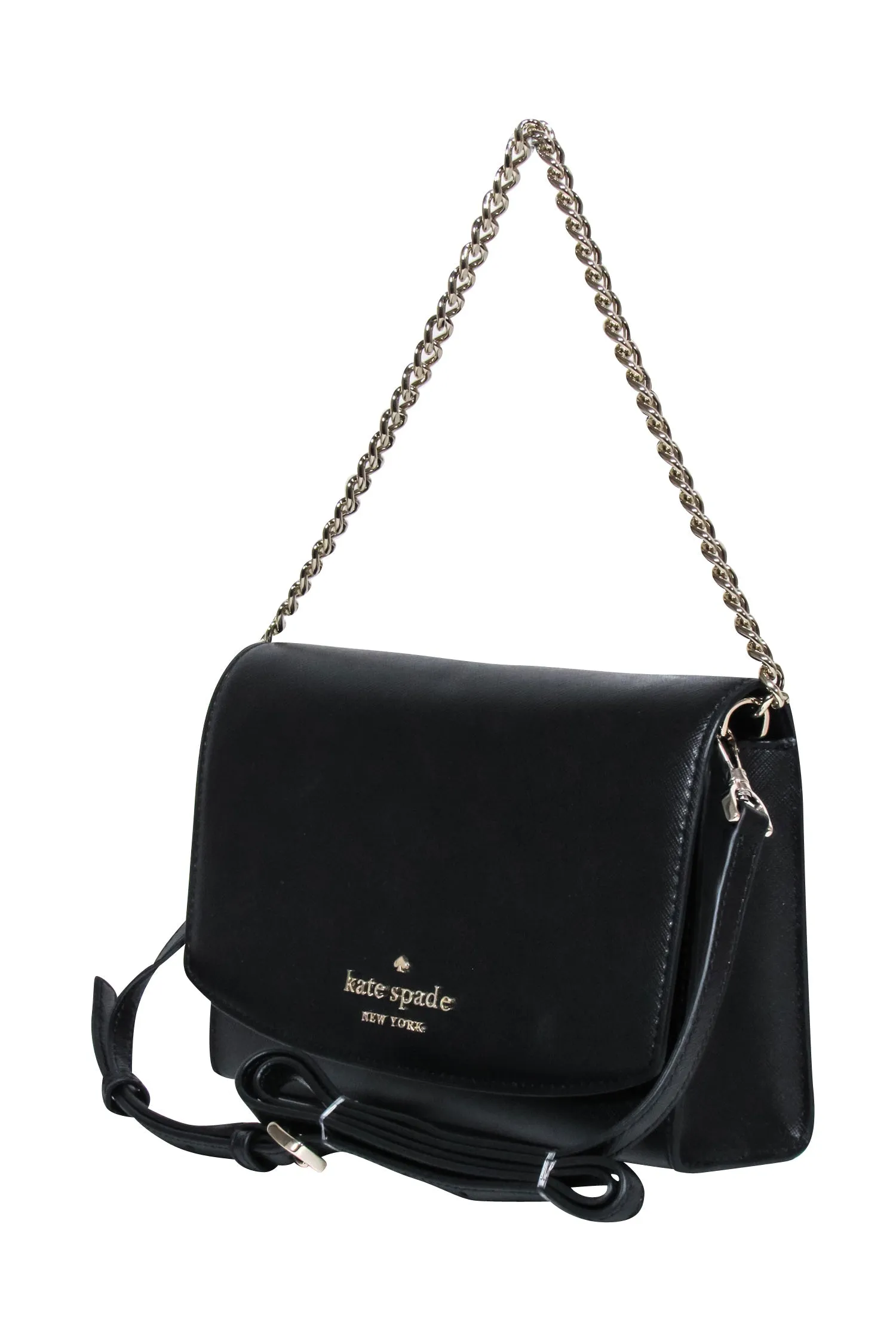 Kate Spade - Black Saffiano Leather Carson Convertible Crossbody Bag