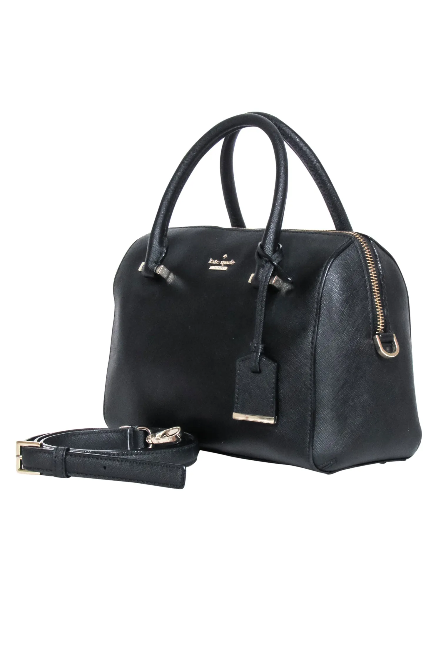 Kate Spade - Black Small Barrel Crossbody Bag