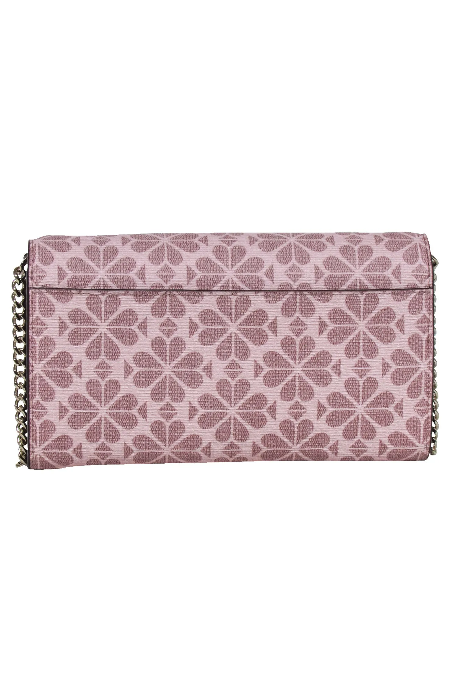 Kate Spade - Blush Pink Spade Print Fold Over Wallet Crossbody Bag