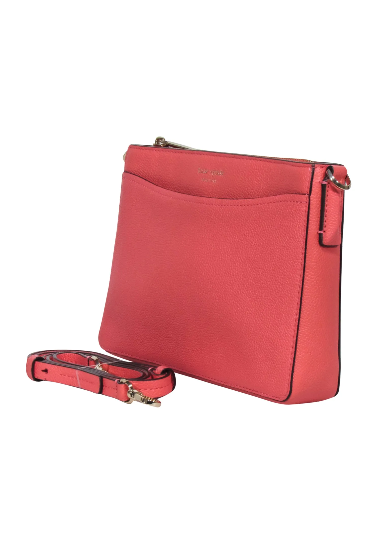 Kate Spade - Coral Pink Pebbled Leather Crossbody Bag