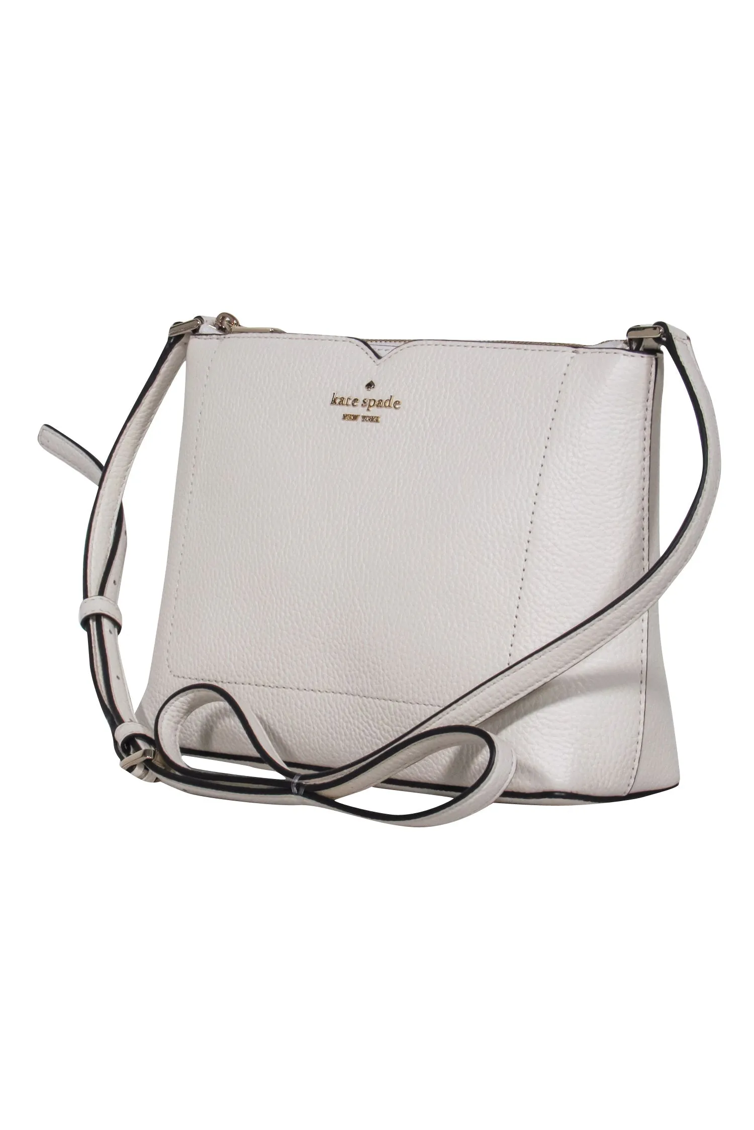 Kate Spade - Cream Pebbled Leather Harlow Crossbody Bag