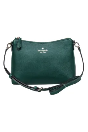 Kate Spade - Emerald Green Pebbled Leather Crossbody Bag